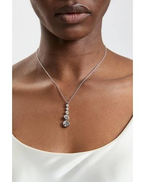 Karen Millen Crystal Flow Pendant Necklace - Brown
