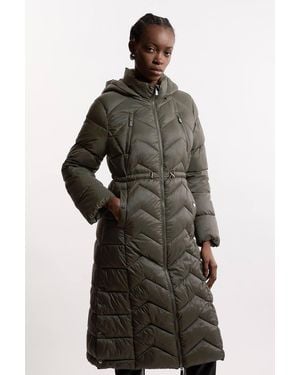 Karen Millen Lightweight Knee Length Packable Coat - Black