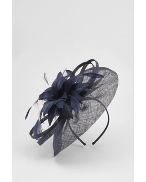 Karen Millen Quil Detail Headband Fascinator - Blue