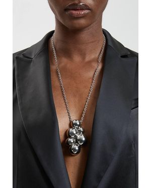 Karen Millen Statement Sphere Pendant Necklace - Black