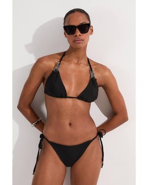 Karen Millen Hardware Detail Tie Side Bikini Bottoms - Brown