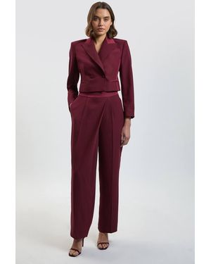 Karen Millen Satin Back Crepe Tailored Trousers