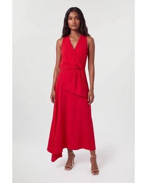 Karen Millen Soft Tailored Drape Midi Dress