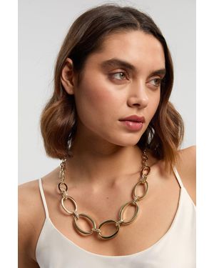 Karen Millen Oversize Chain Necklace - Brown
