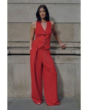 Karen Millen Soft Tailored Corset Back Detail Waistcoat