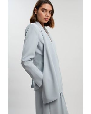 Karen Millen Soft Tailored Single Breasted Blazer - Grey