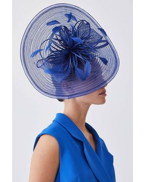 Karen Millen Feather Detail Fascinator - Blue