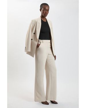 Karen Millen Tailored Wide Leg Trouser - Natural