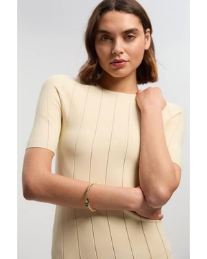 Karen Millen Woven Bangle - Natural