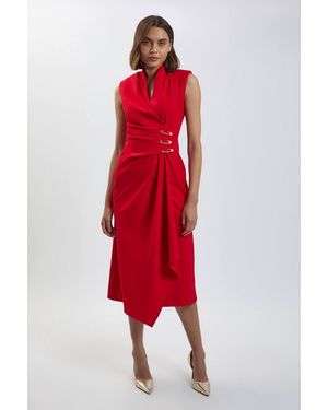Karen Millen Trim Tailored Midi Pencil Dress