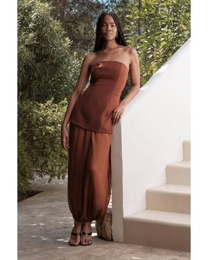 Karen Millen Crepe Sheer Mix Woven Jumpsuit - Green