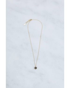 Karen Millen 14Kt Plated Hand Set European Crystal Solitaire Pendant - Blue
