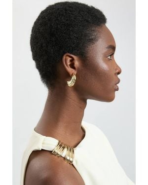 Karen Millen Tapered Hoop Earrings - Black