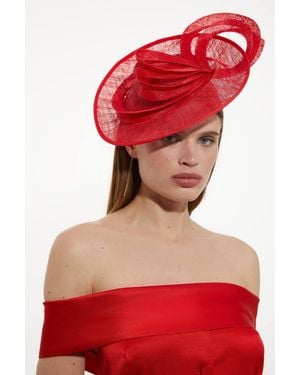Karen Millen Asymmetric Disc Headband Fascinator - Red