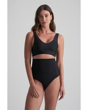 Karen Millen Invisible High Waist Thong - Black