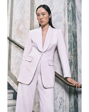 Karen Millen Compact Stretch Single Breasted Blazer - Grey