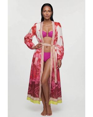 Karen Millen Cotton Voile Maxi Beach Dress - Red