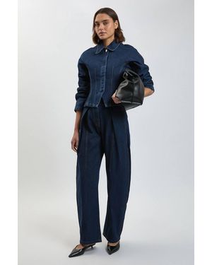Karen Millen Denim Barrel Leg Jeans - Blue