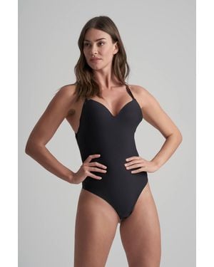 Karen Millen Low Back Bodysuit Thong - Black