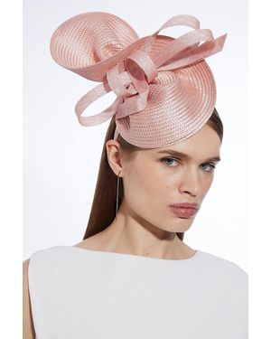 Karen Millen Asymmetric Bow Headband Fascinator - Pink