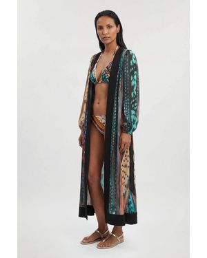 Karen Millen Linear Animal Printed Beach Cover Up - Multicolour
