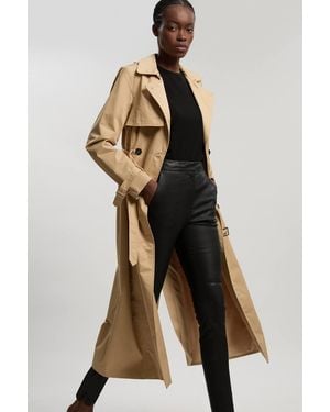Karen Millen Forever Stretch Leather Legging Trousers - Black