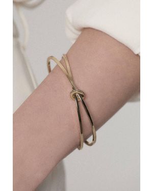 Karen Millen 14Kt Plated Oval Pavé Chain Bangle - Natural