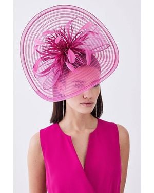 Karen Millen Feather Detail Fascinator - Pink