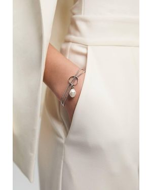 Karen Millen Modern Pearl Bracelet - Natural