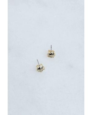 Karen Millen Hand Set European Crystal Sprinkle Stud Earrings - Blue