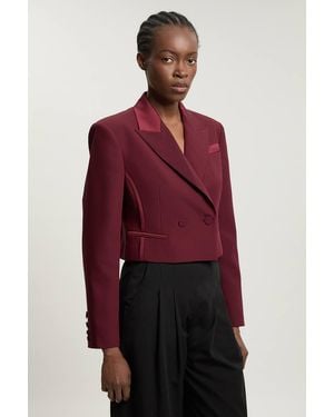 Karen Millen Satin Back Crepe Tailored Jacket