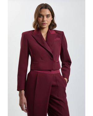 Karen Millen Satin Back Crepe Tailored Jacket