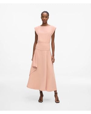 KARL LAGERFELD Frill Hem Maxi Dress - Pink