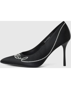KARL LAGERFELD Sarabande Faux-Pearl Heels - Black