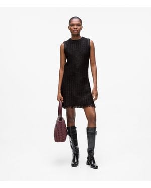 KARL LAGERFELD Textured Knit Dress - Black