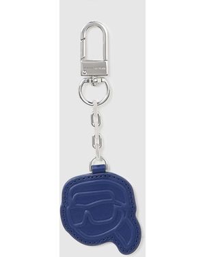KARL LAGERFELD Ikon Stamp Keychain - Blue