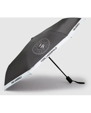 KARL LAGERFELD Ikon Circle Choupette Small Umbrella - Black