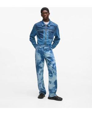 KL Jeans Bleached Relaxed Jeans - Blue