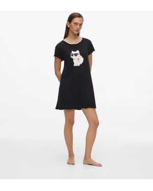 KARL LAGERFELD Ikon Choupette Pyjama Dress - Blue