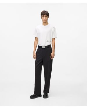 KL Jeans Tonal Piping Trousers - White