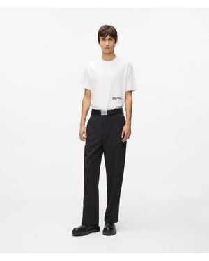 KL Jeans Tonal Piping Trousers - White