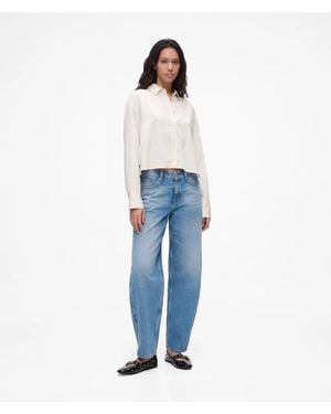 KL Jeans Jeans Barrel À Taille Mi-Haute, Femme, Taille - Bleu