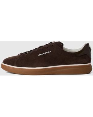 KARL LAGERFELD Ikon Nft Kane Suede Trainers - Brown