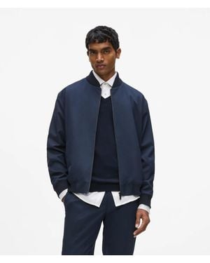 KARL LAGERFELD Classic Bomber Jacket - Blue