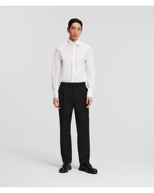 Karl Lagerfeld Casual Wool-blend Trousers - White