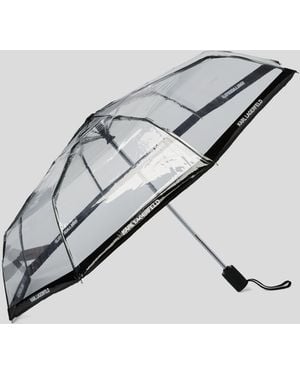 KARL LAGERFELD Karl Logo Transparent Umbrella - Metallic