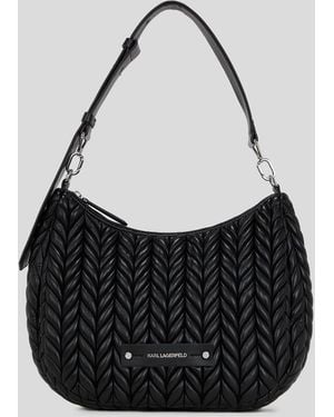 Karl Lagerfeld K/weave Hobo Bag - Black