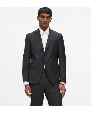KARL LAGERFELD Wool-Blend Blazer - Black