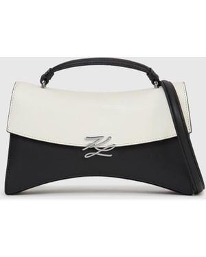 KARL LAGERFELD K/Autograph Twist Color-Block Crossbody Bag - Natural