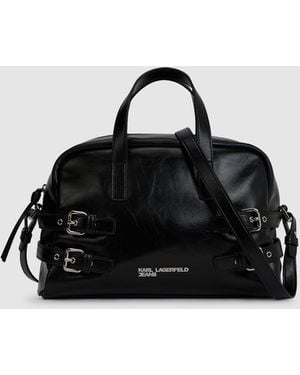 KL Jeans Buckle Bowling Bag - Black